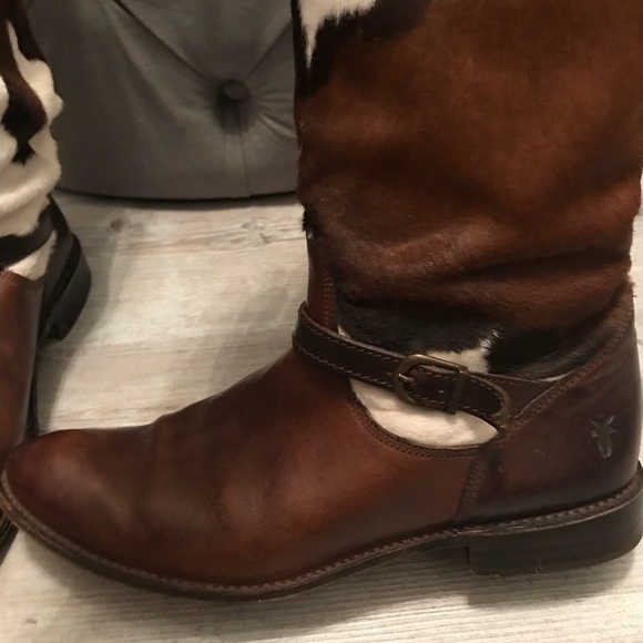 Frye extremely rare calf hair boots size 9 - Picture 8 of 8